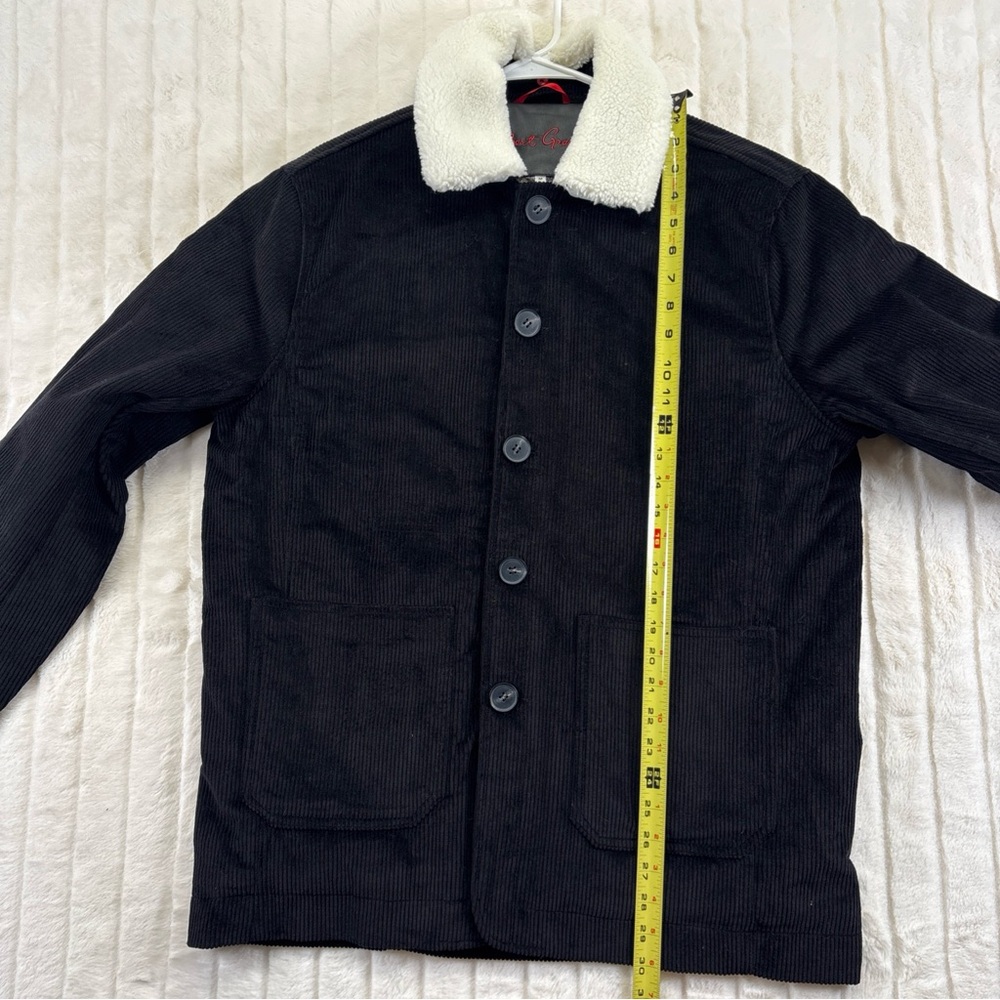 Robert Graham Black Corduroy barn Jacket with White Collar quilted - Picture 10 of 11